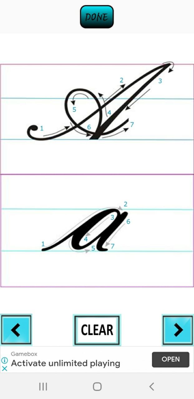 Cursive Calligraphic ABC - Calligraphy practice