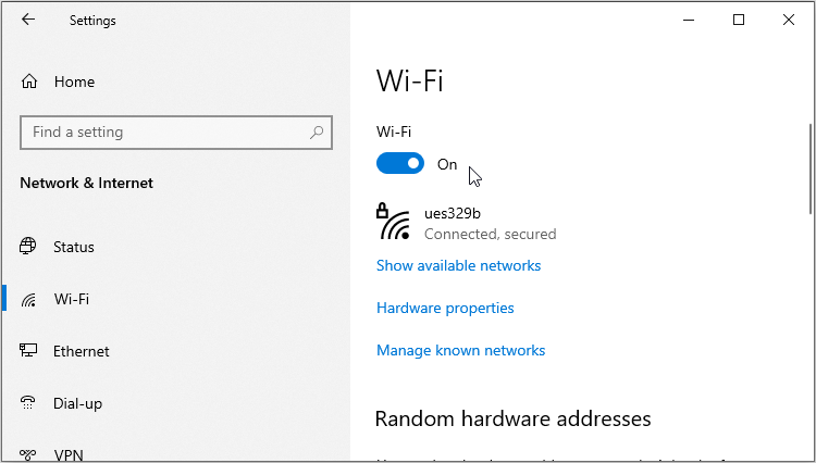 Enabling Wi-Fi on Windows