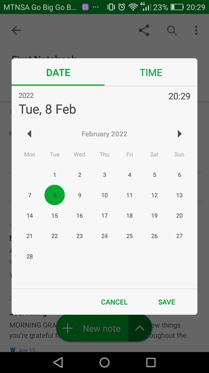 Evernote organization app calendar