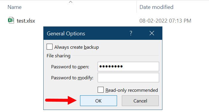 Excel Read Only Access Option