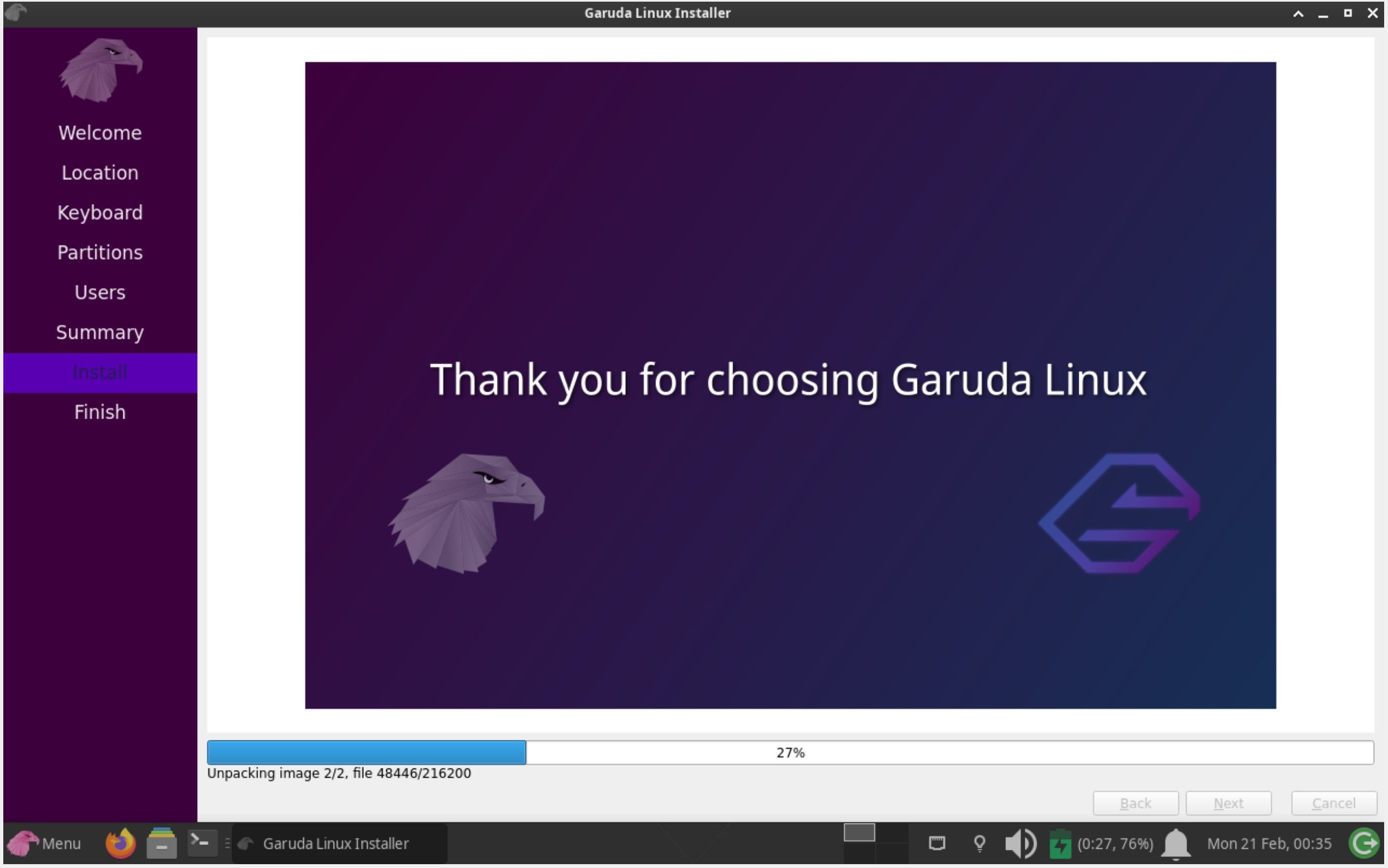 Final Installation Garuda Linux