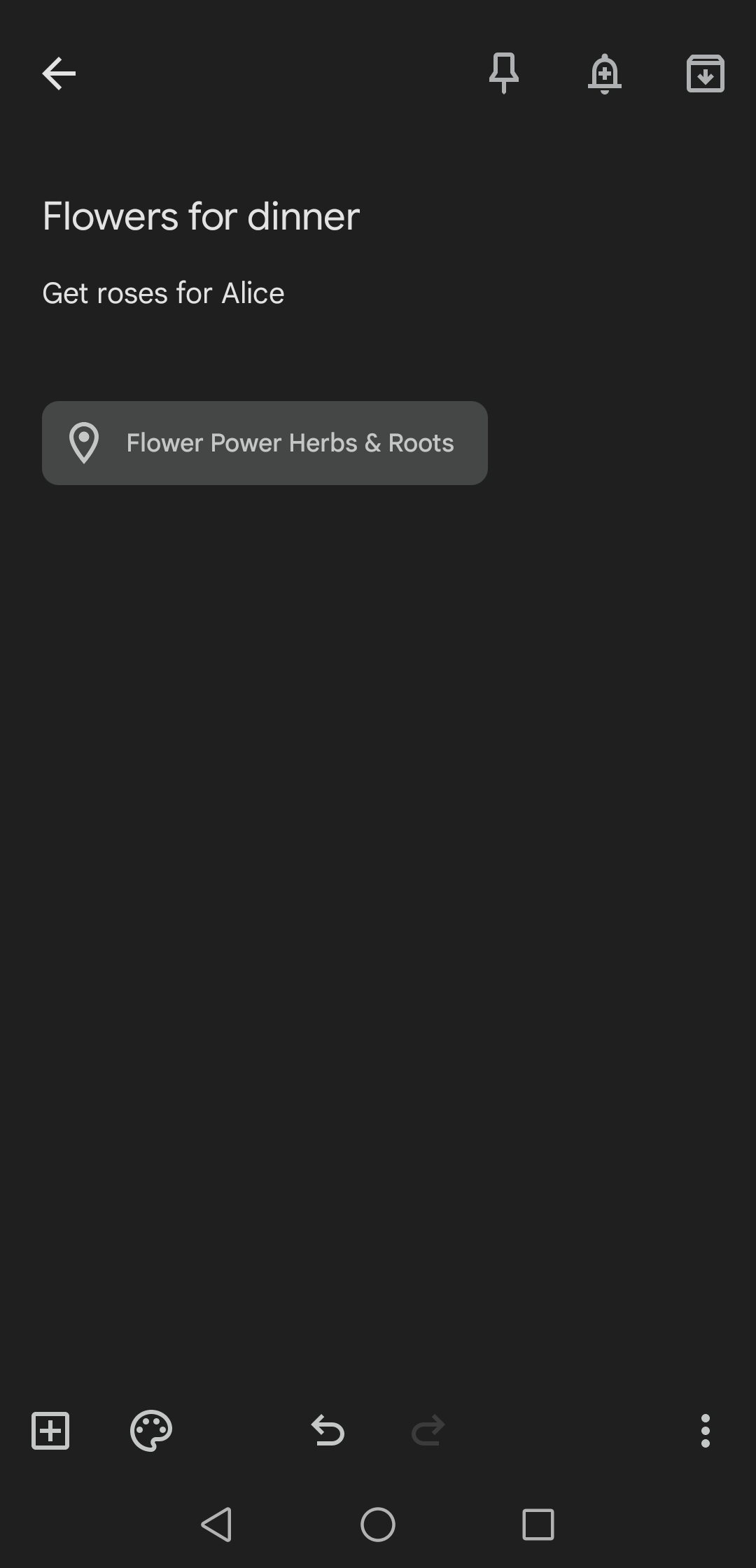 Google Keep location-based reminder