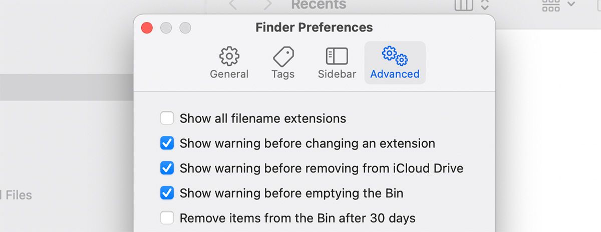 Filename Extensions in Finder