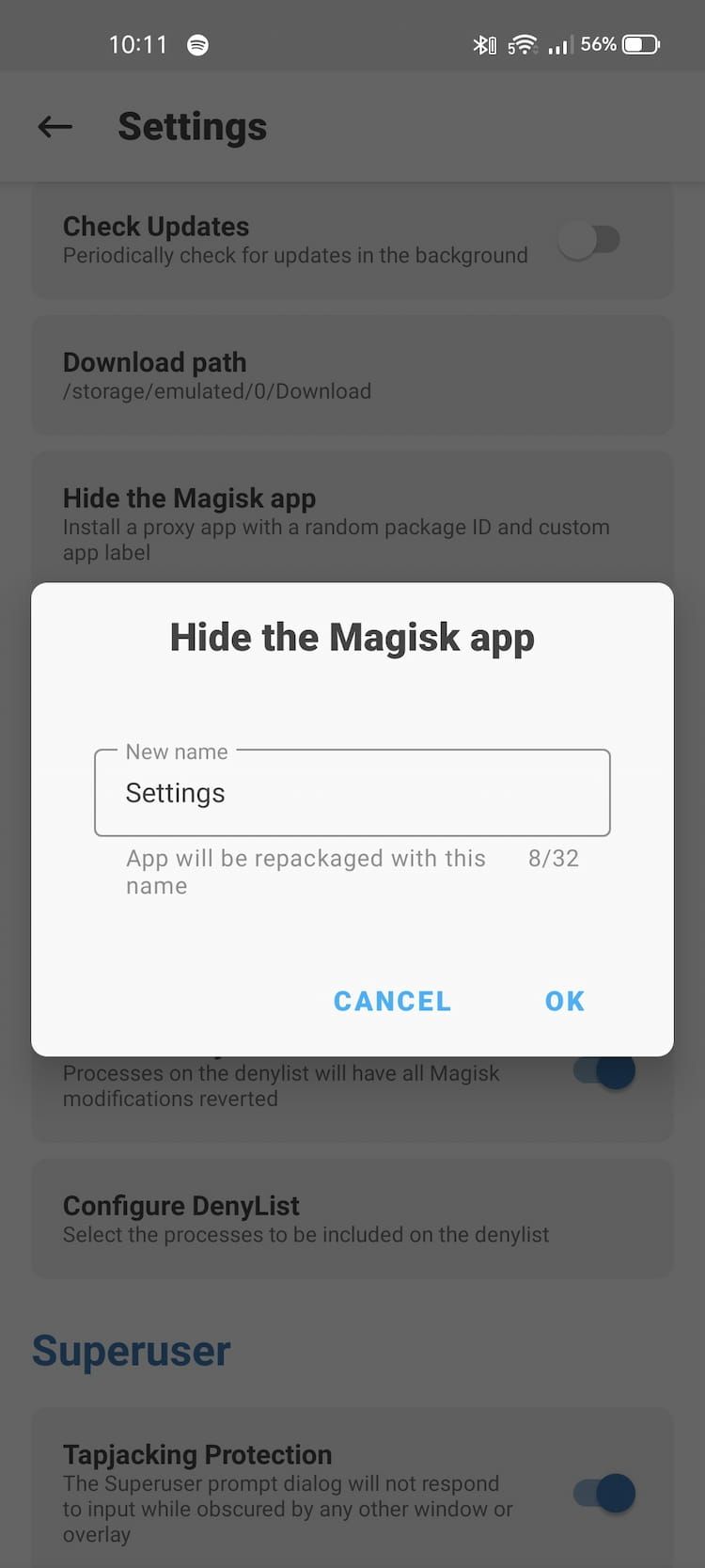 Hiding Magisk App In Android