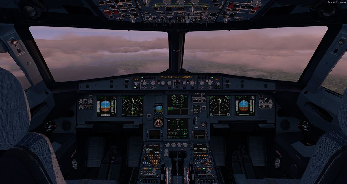 Airbus A320 Cockpit in the simulator