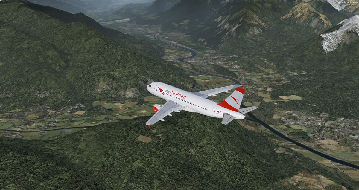 Austrian A320 at Innsbruck, Austria