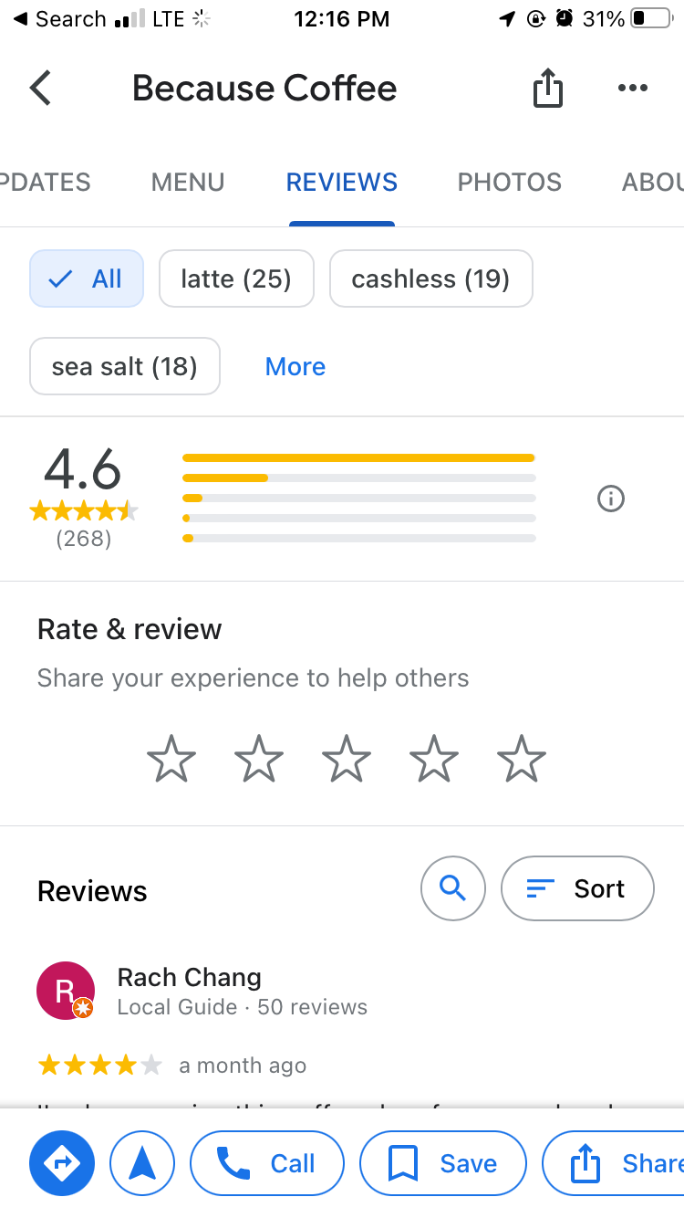 Rate and Review on Google Maps