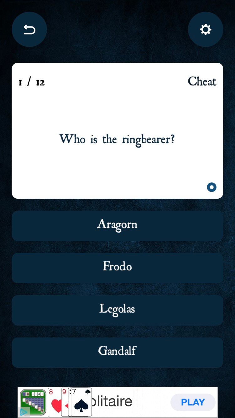 A question on the One Quiz to Rule Them All iOS app.
