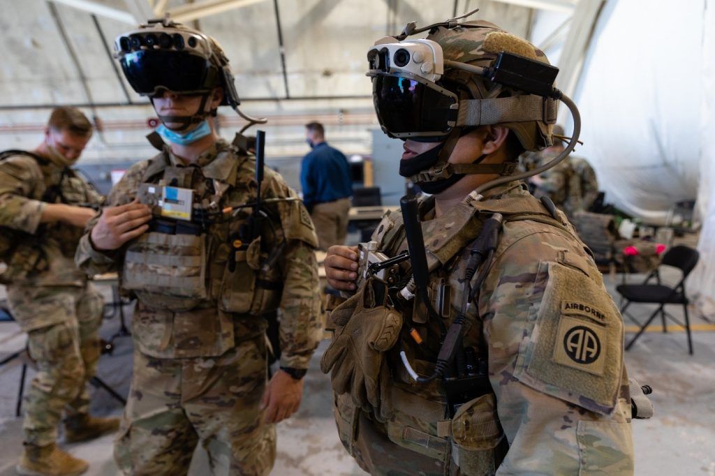US Army Soldiers Wearing Microsoft Hololens headsets