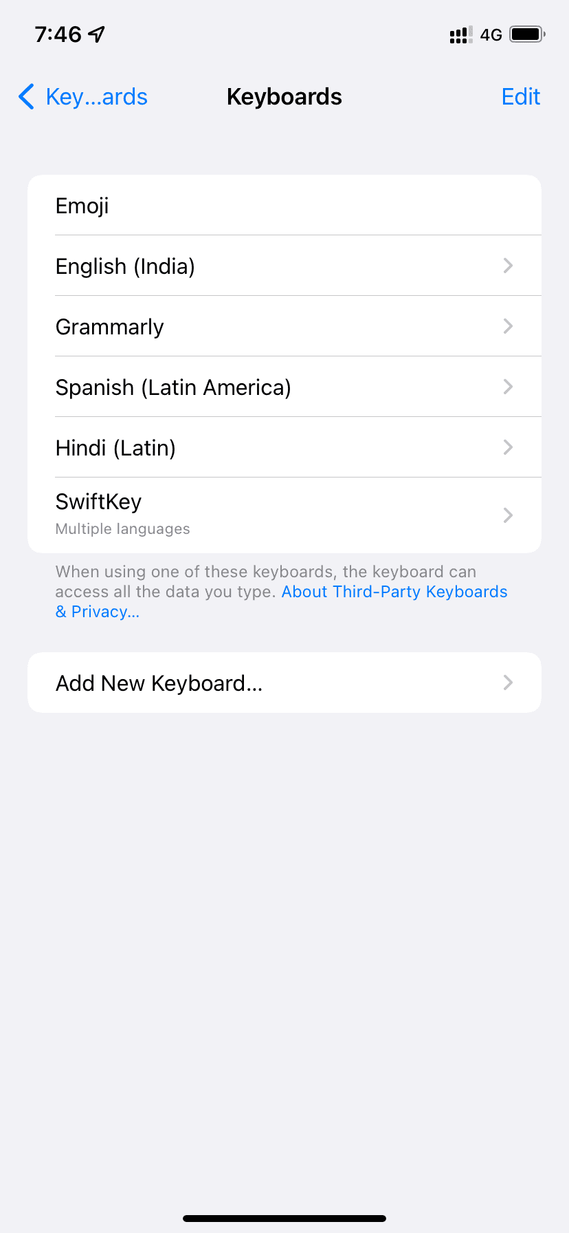 Several keyboards added to iPhone