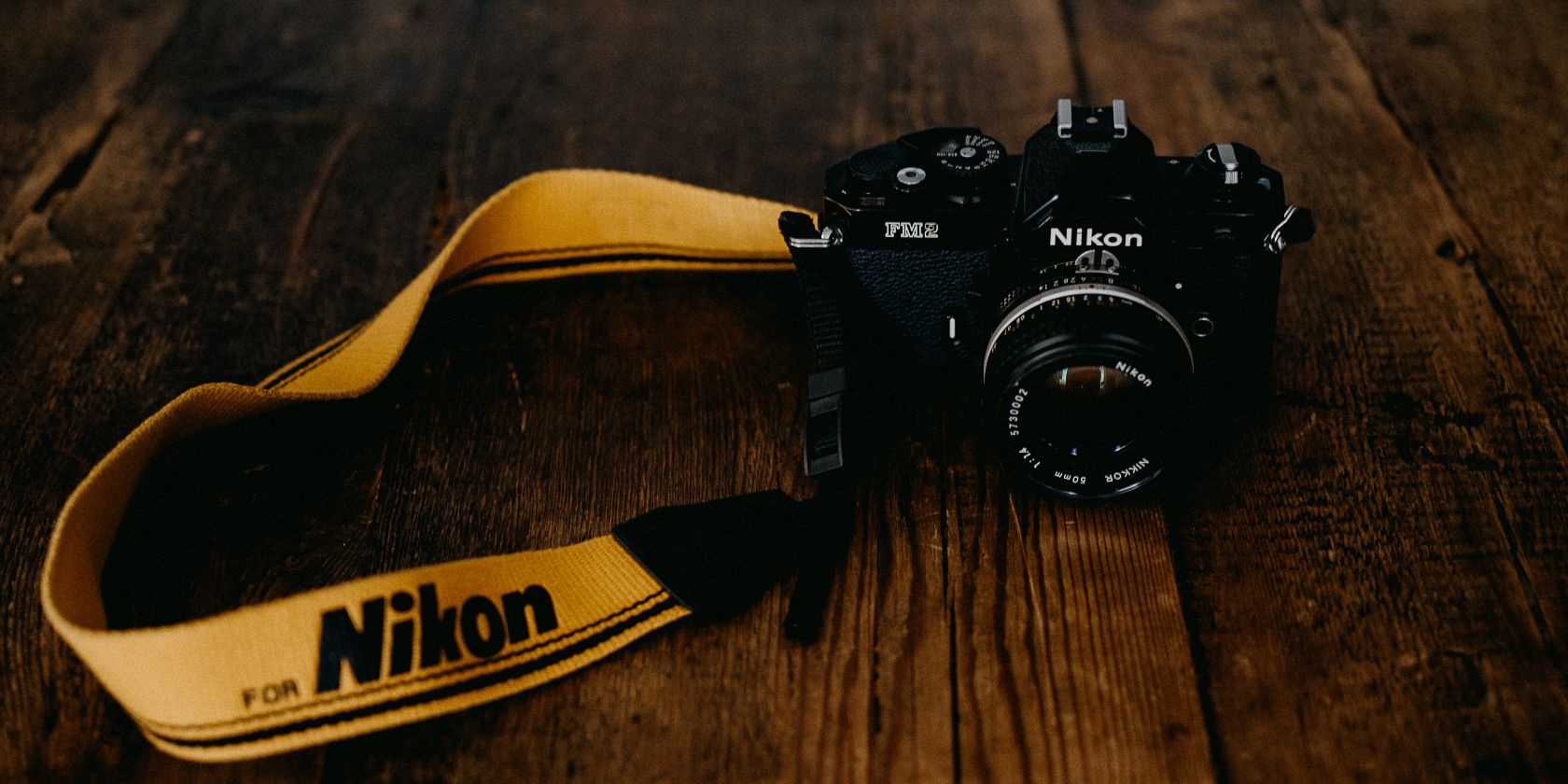 Photo of a Nikon camera on a table