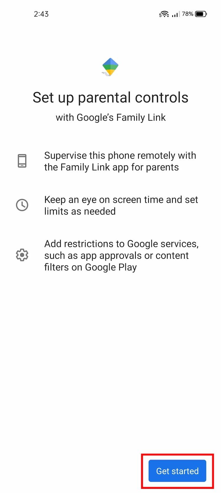 Parental Controls Android Setup