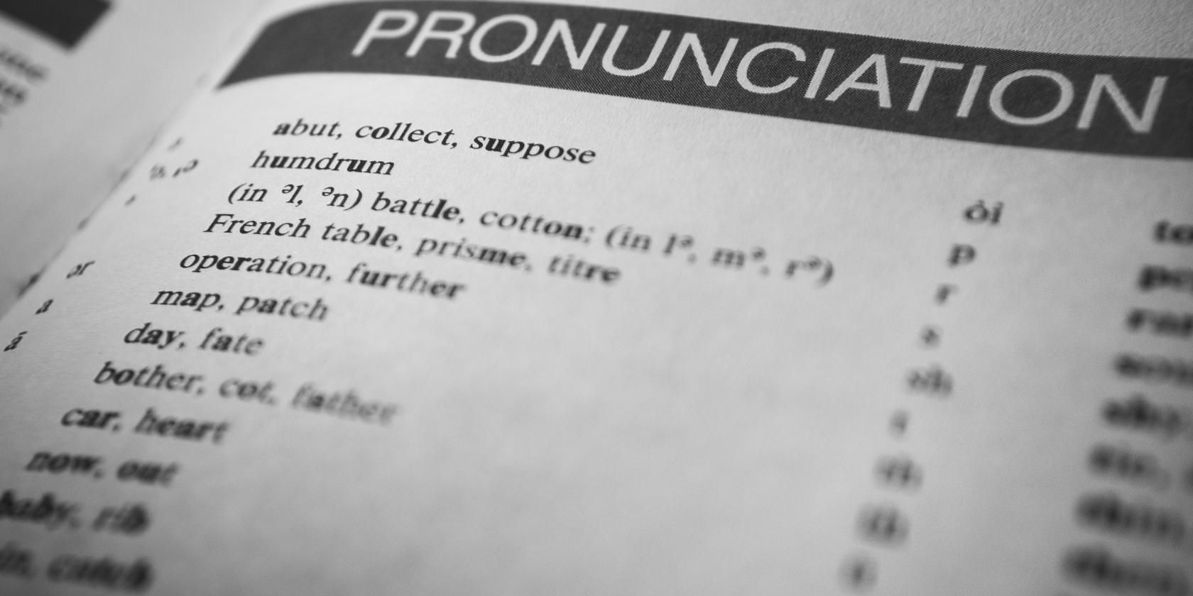 Photo of Pronunciation Page of Dictionary