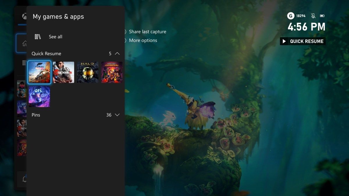 how to use quick resume xbox