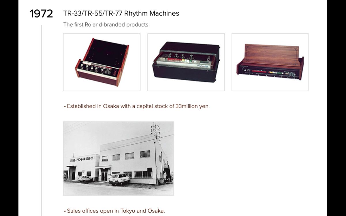 Roland's first products from 1972