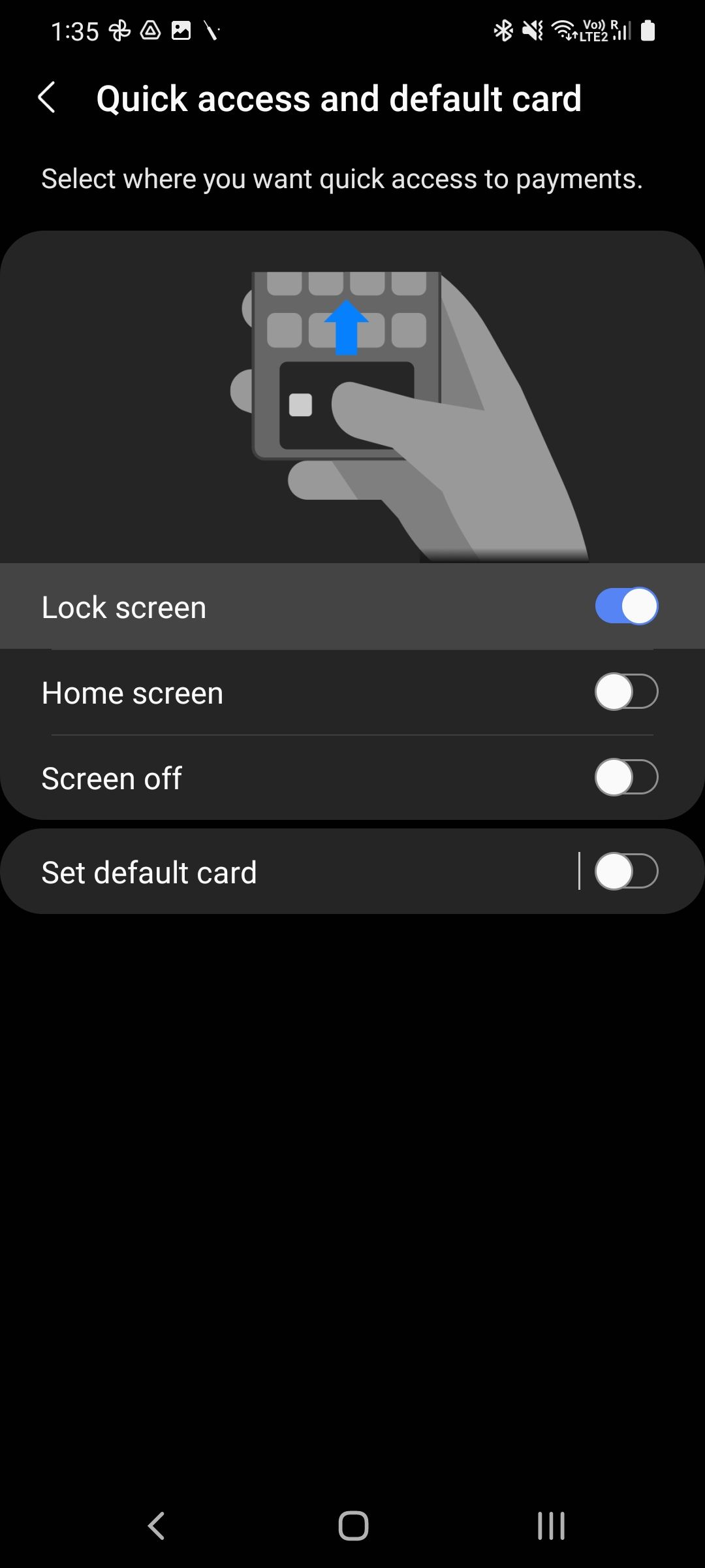 Samsung Pay turn off gestures