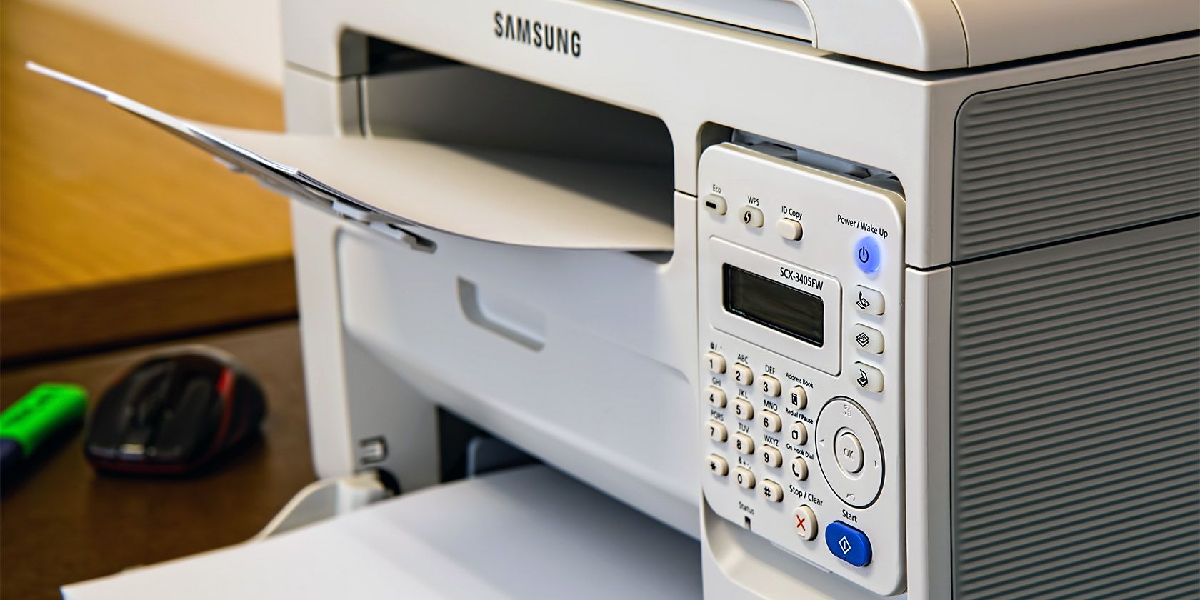 Samsung printer connected via print server