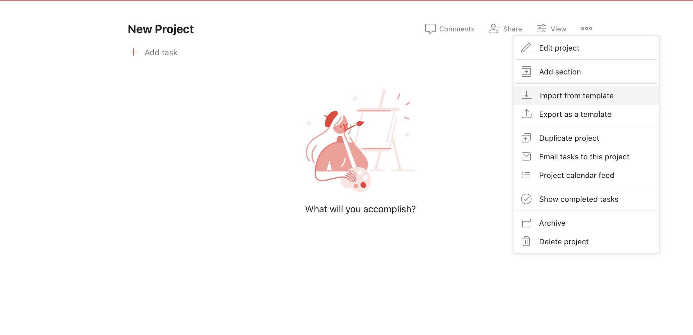 Todoist import Project