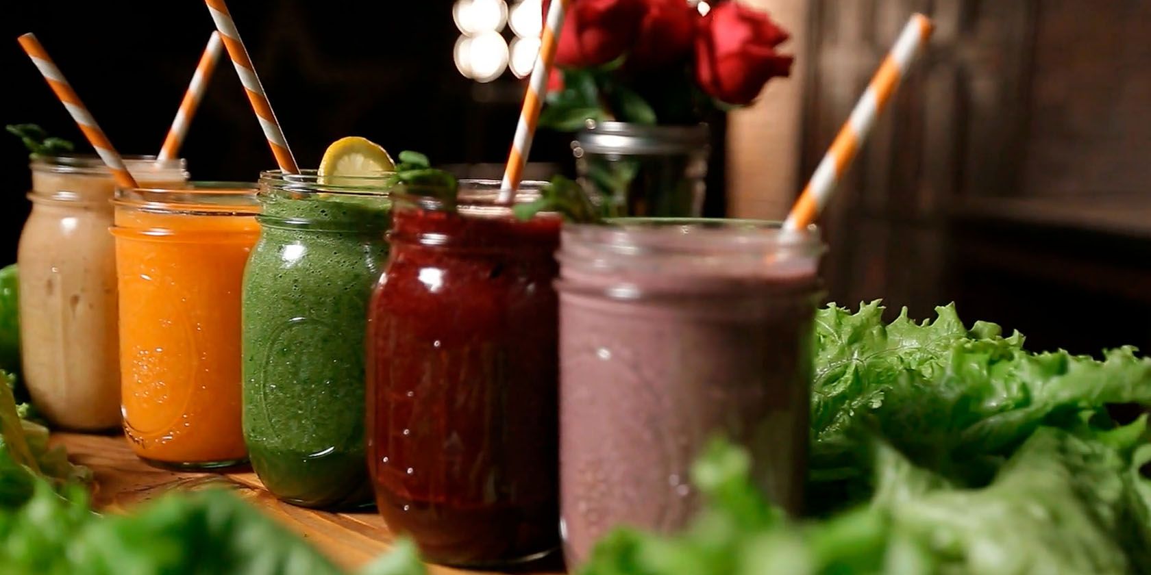 Smoothies In Glass Jars