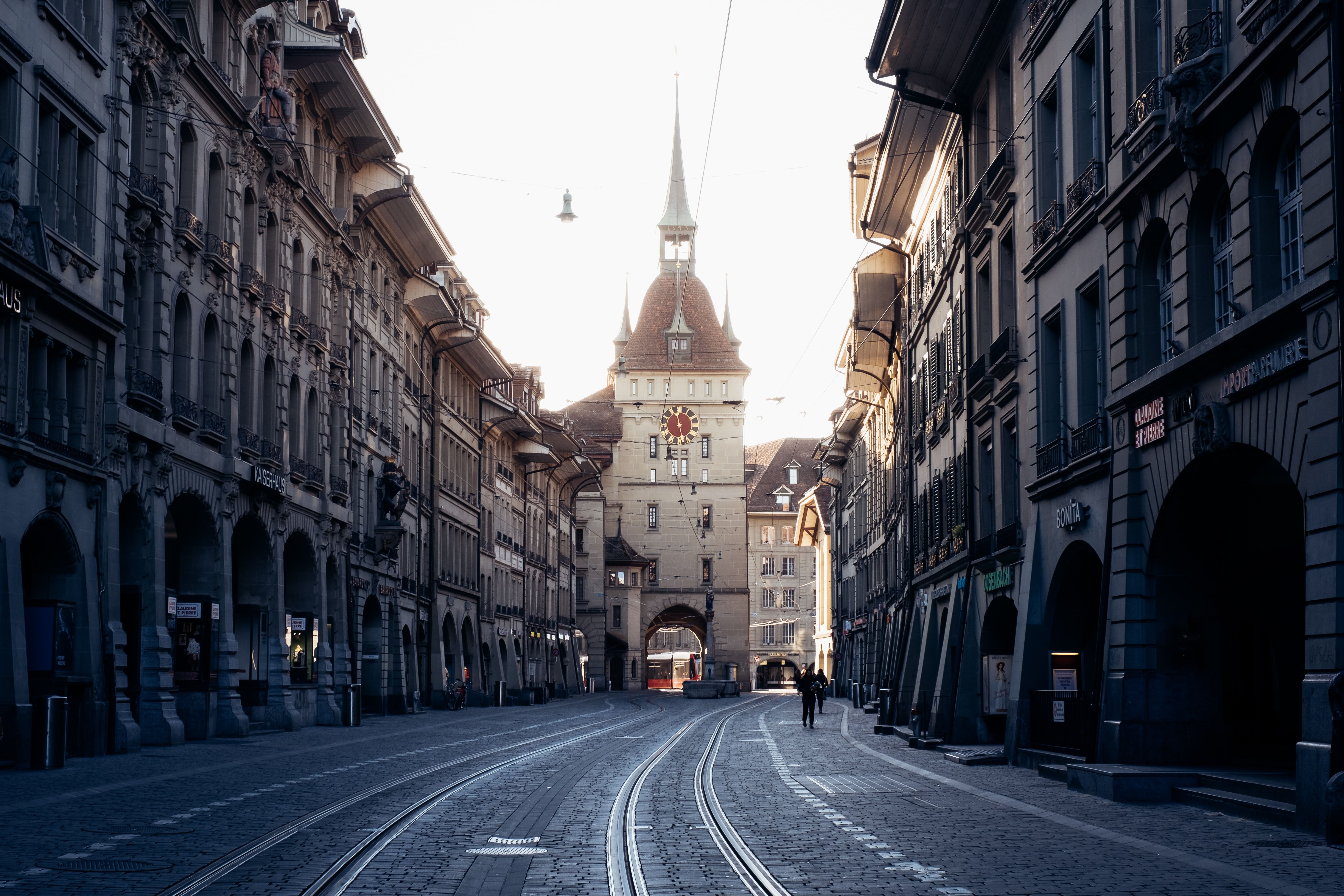 Photo of a street scene in Switzerland