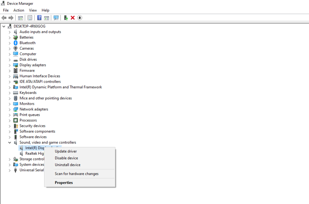 Updating Sound Driver in Windows