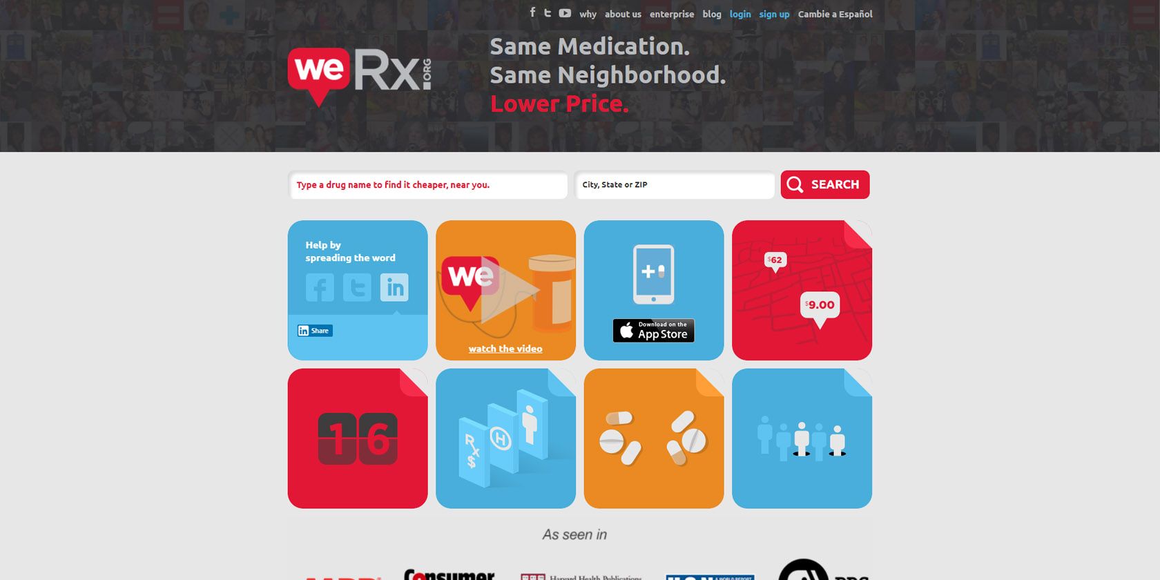 WeRx website screenshot