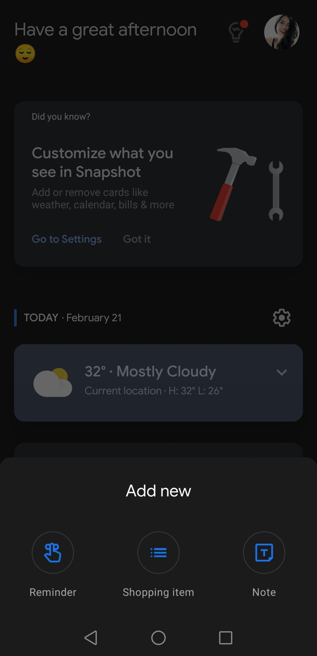 add new reminder