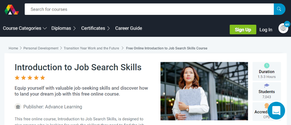 Alison's introduction to job search skills course