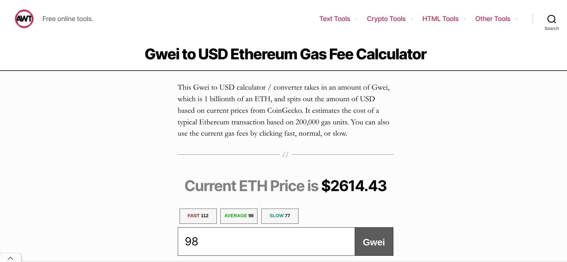 Gas fee calculator ethereum 0.01107287 btc