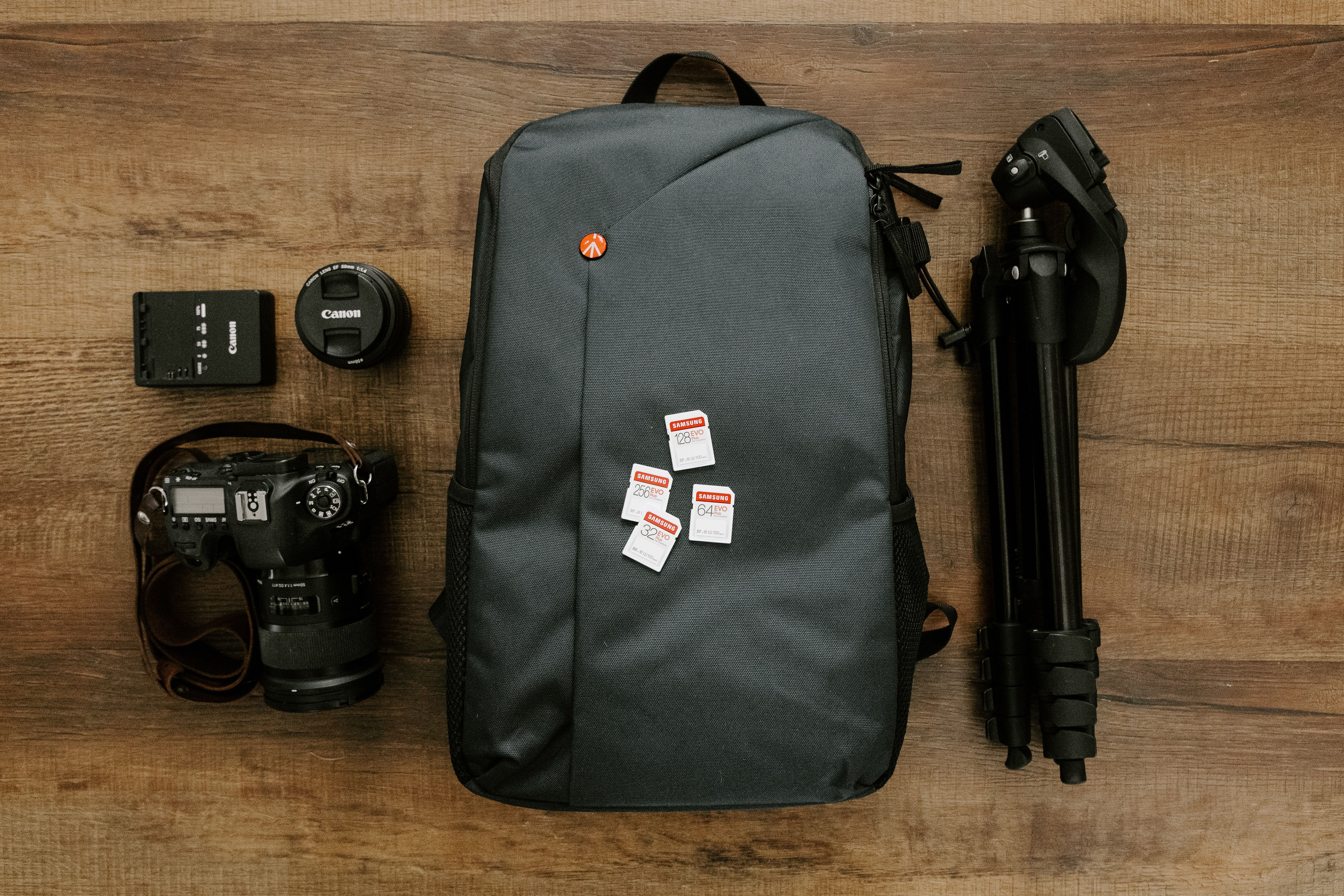 A camera bag and some gear.