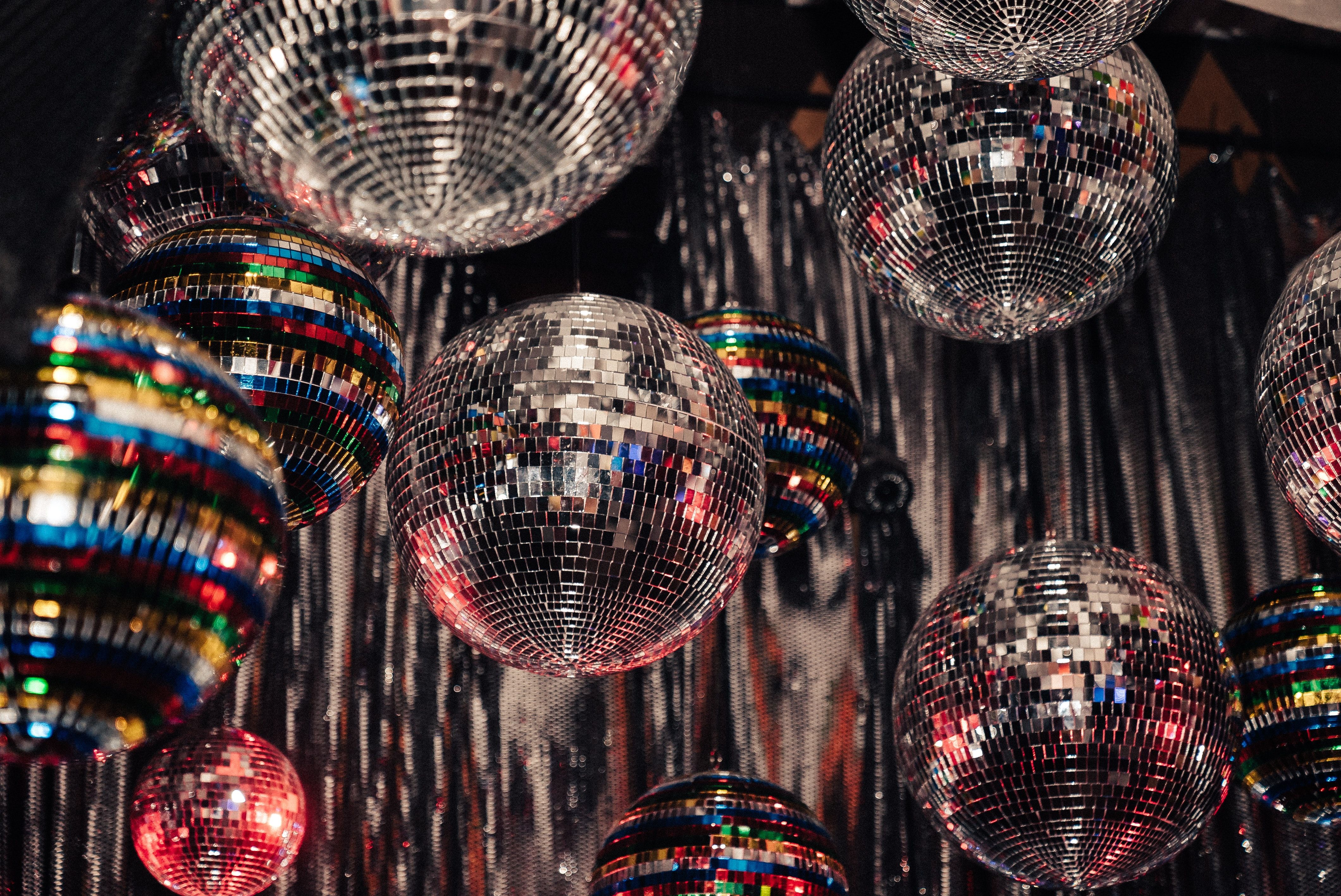 A bunch of disco balls.