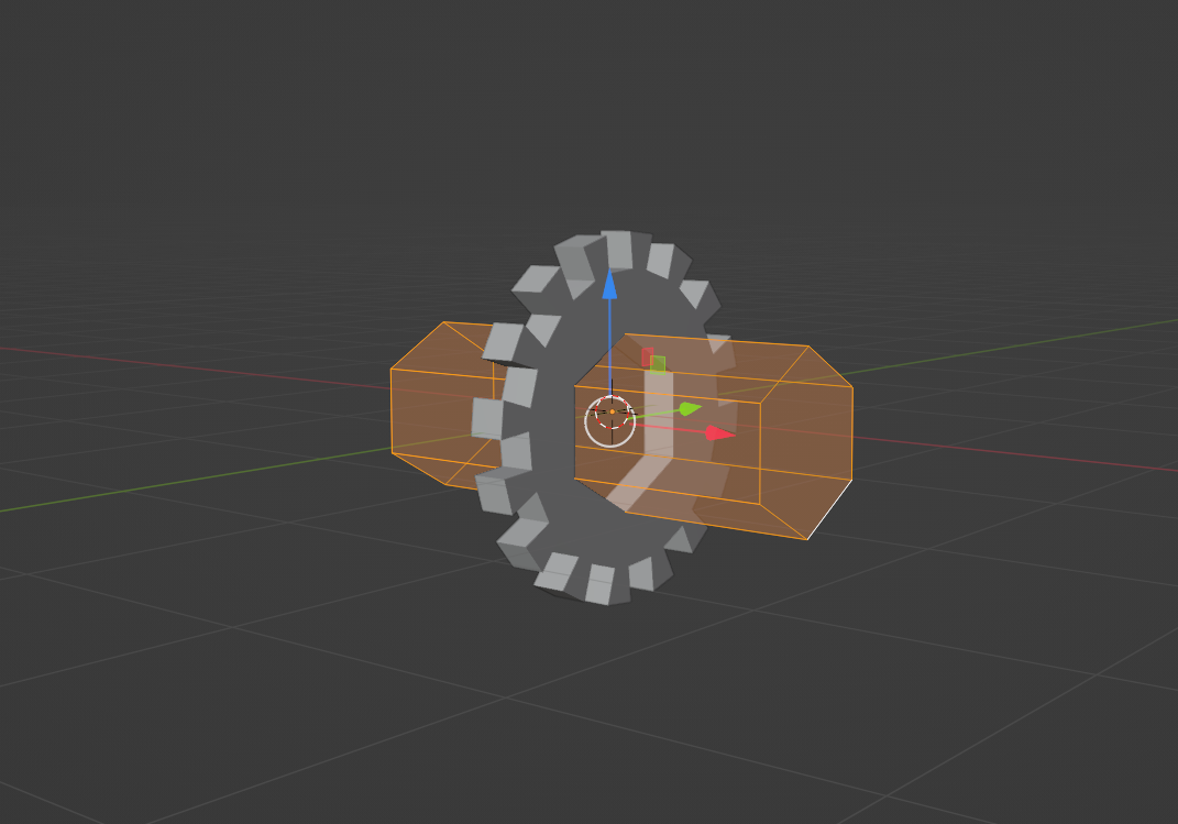 Making an abstract gear shape in Blender.