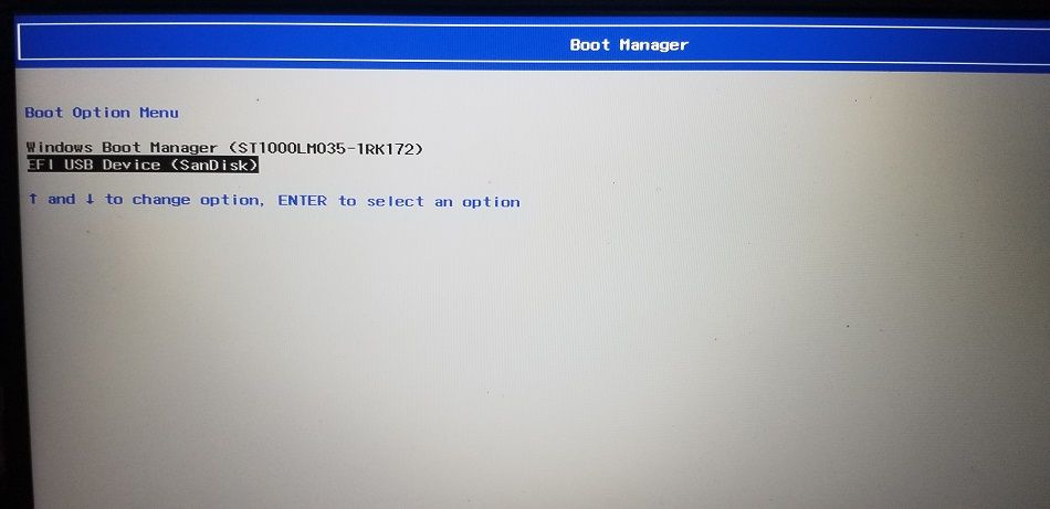 Booting Windows from a USB drive
