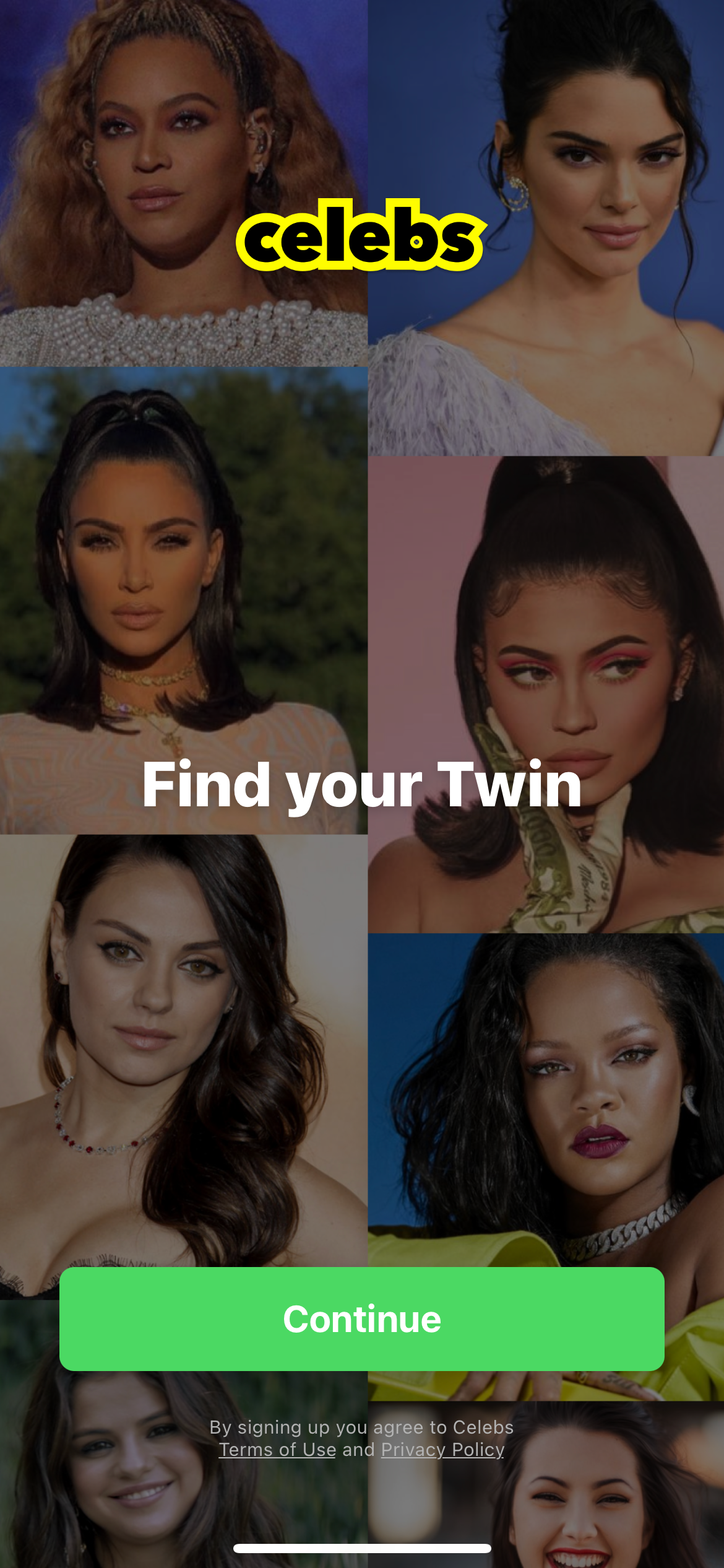 celebs app find your twin