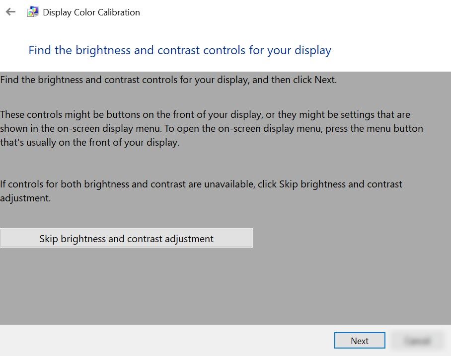 controls brightness and contrast
