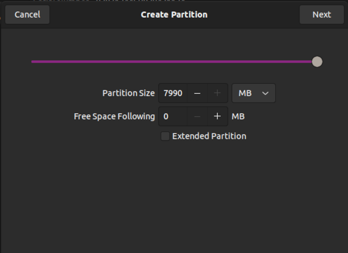 create partition on ubuntu