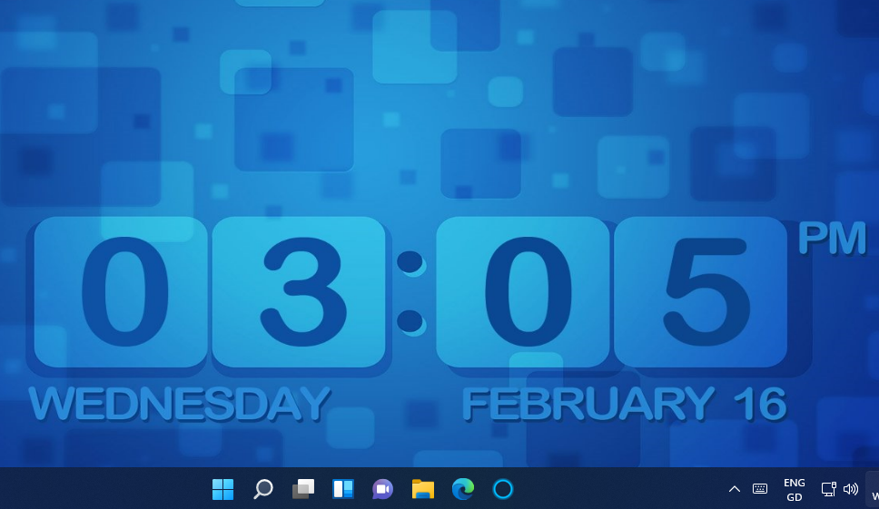 A Dexclock clock wallpaper