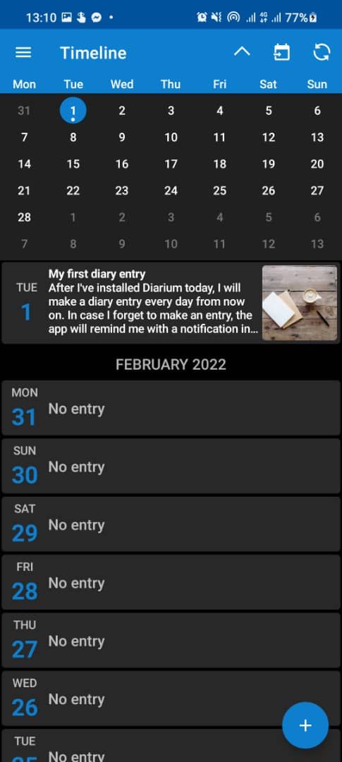 diarium journaling app