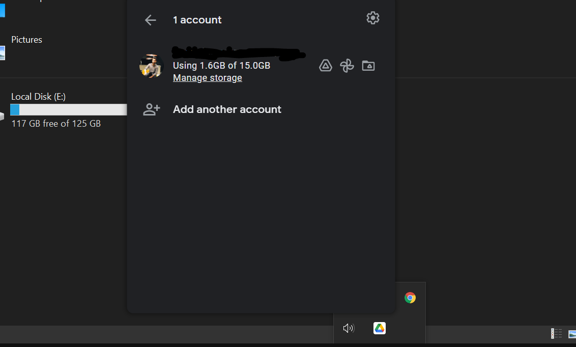 Adding a new account to Google Drive for Desktop