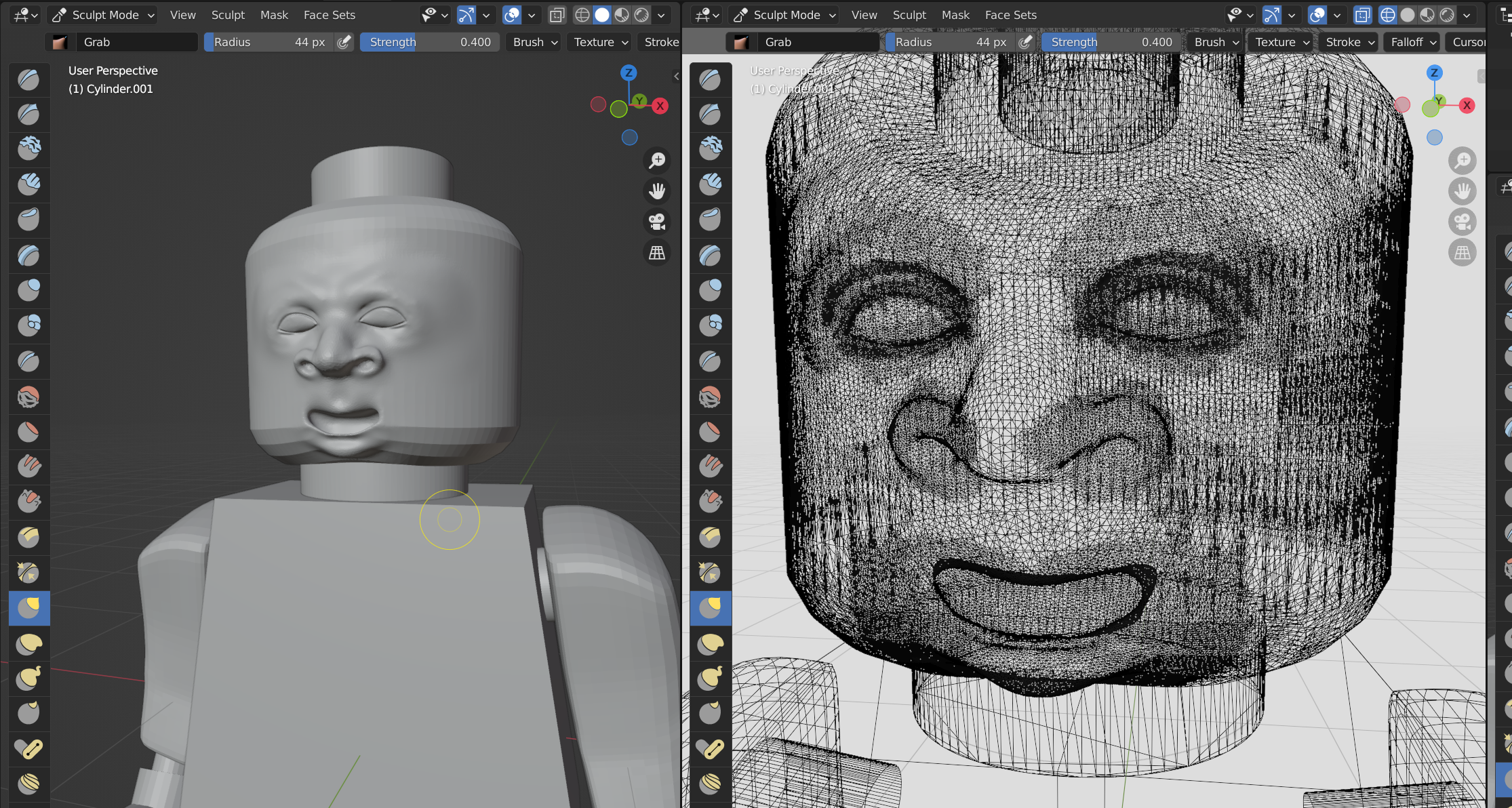 Giving our Lego man a high-poly makeover.