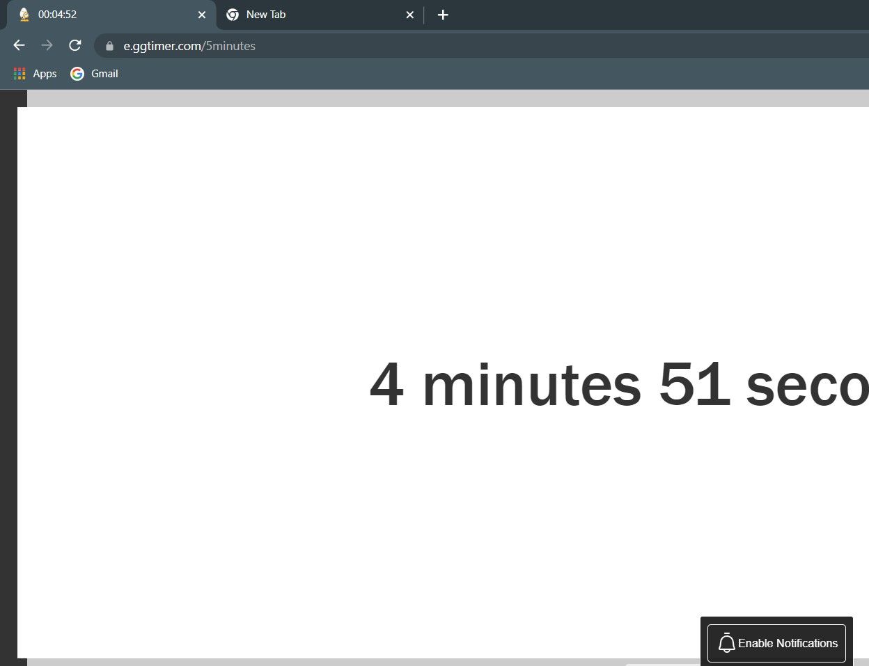 e.gg timer displaying 5 minutes of timer screenshot