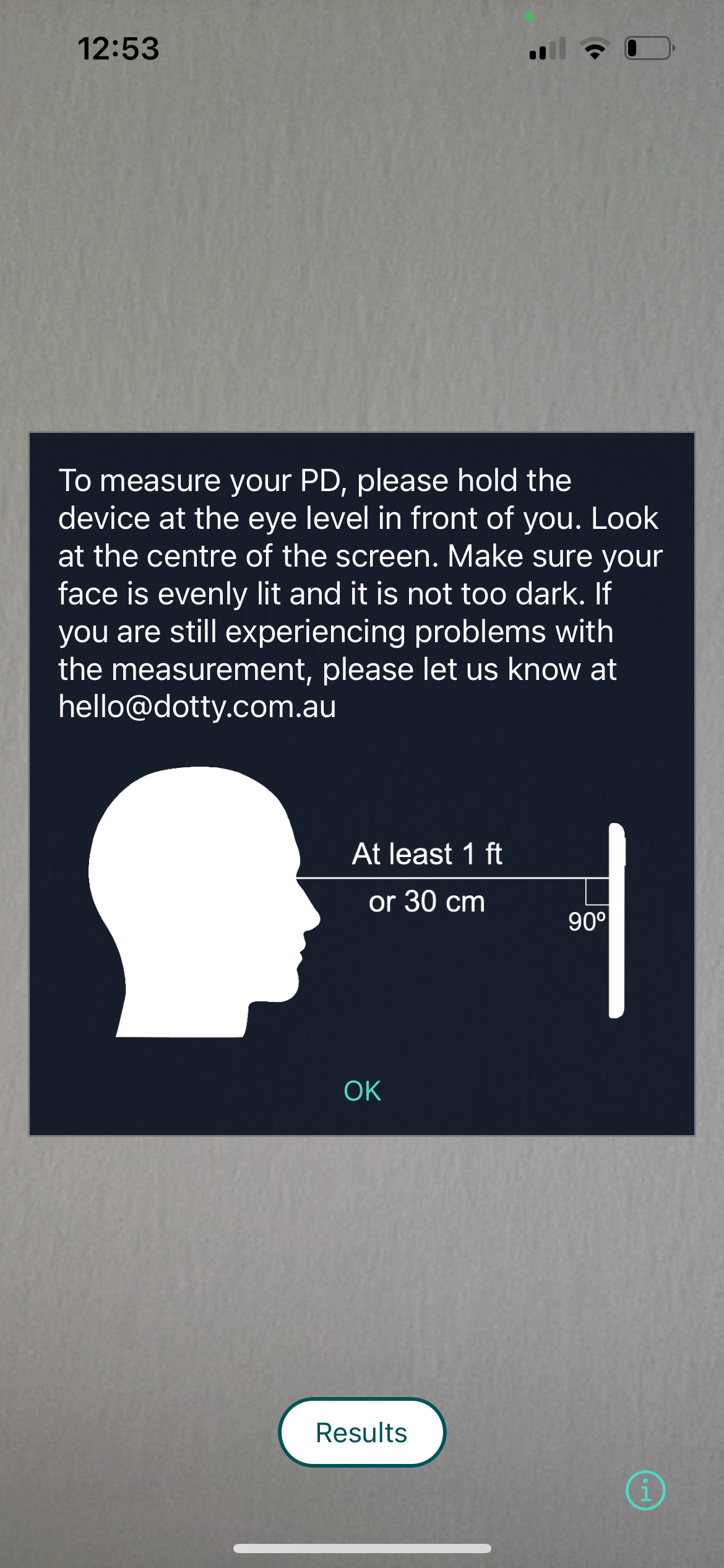 eye measure app instruction