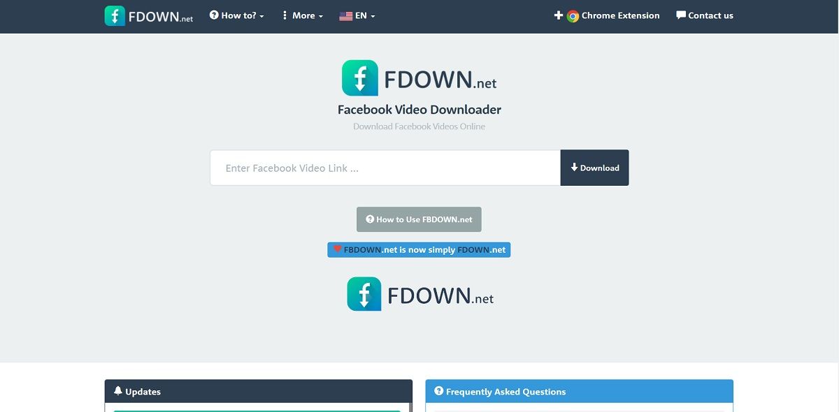 FDown.net Facebook video downloader