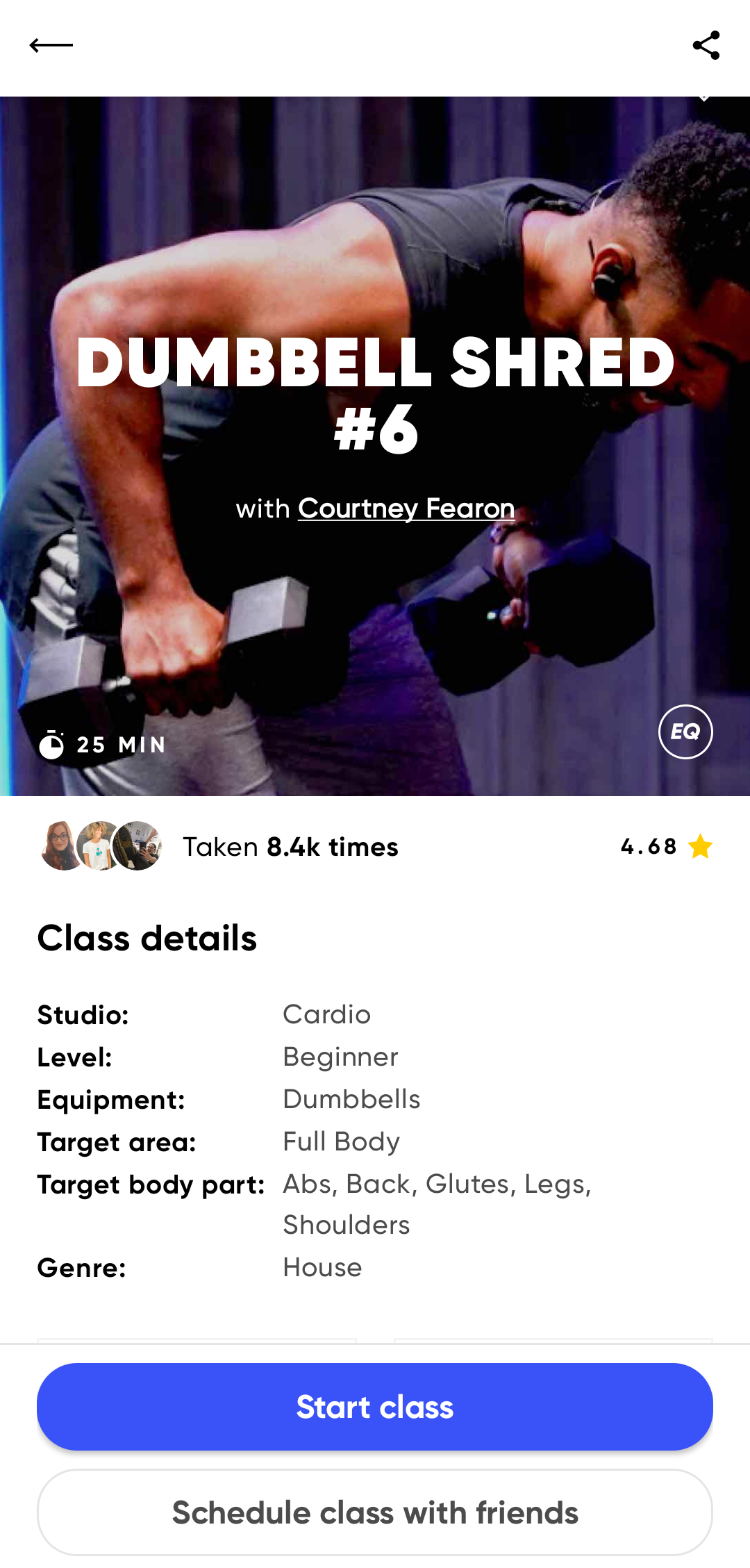 Fiit Workout App Dumbbell Training Class