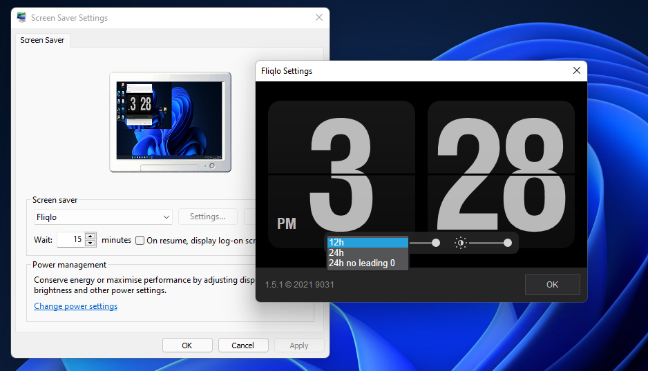 screen saver time in windows 11