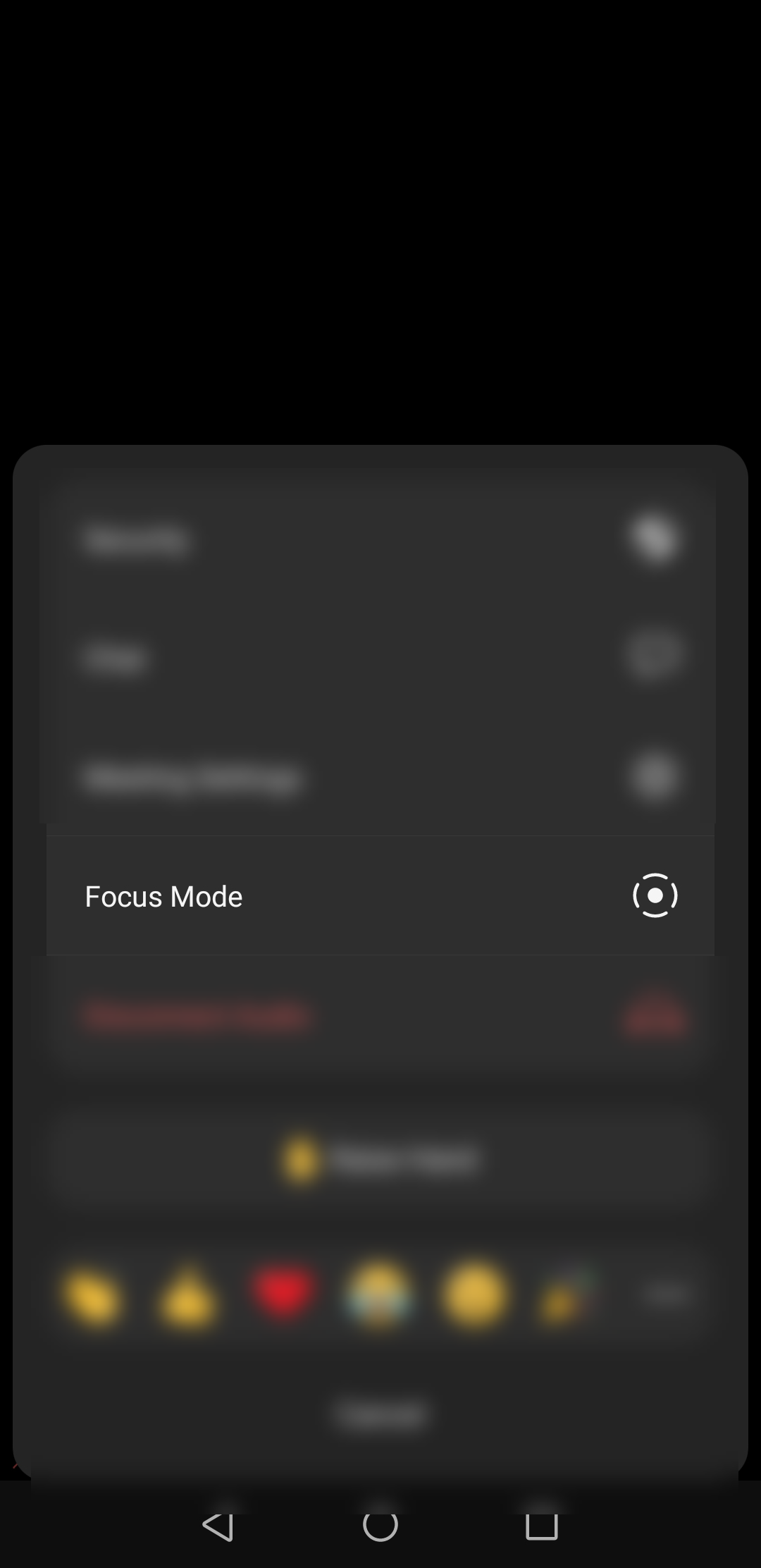 focus mode on Android