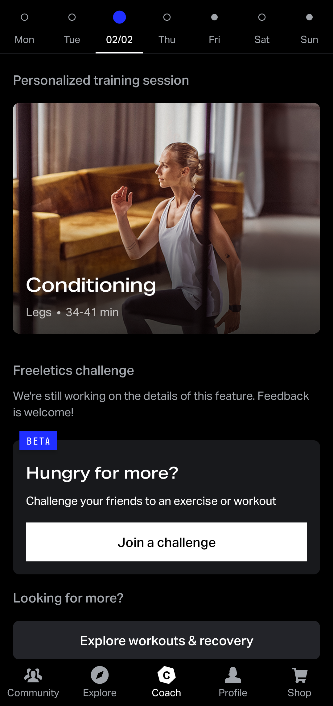 Freeletics Fitness App Workout Features