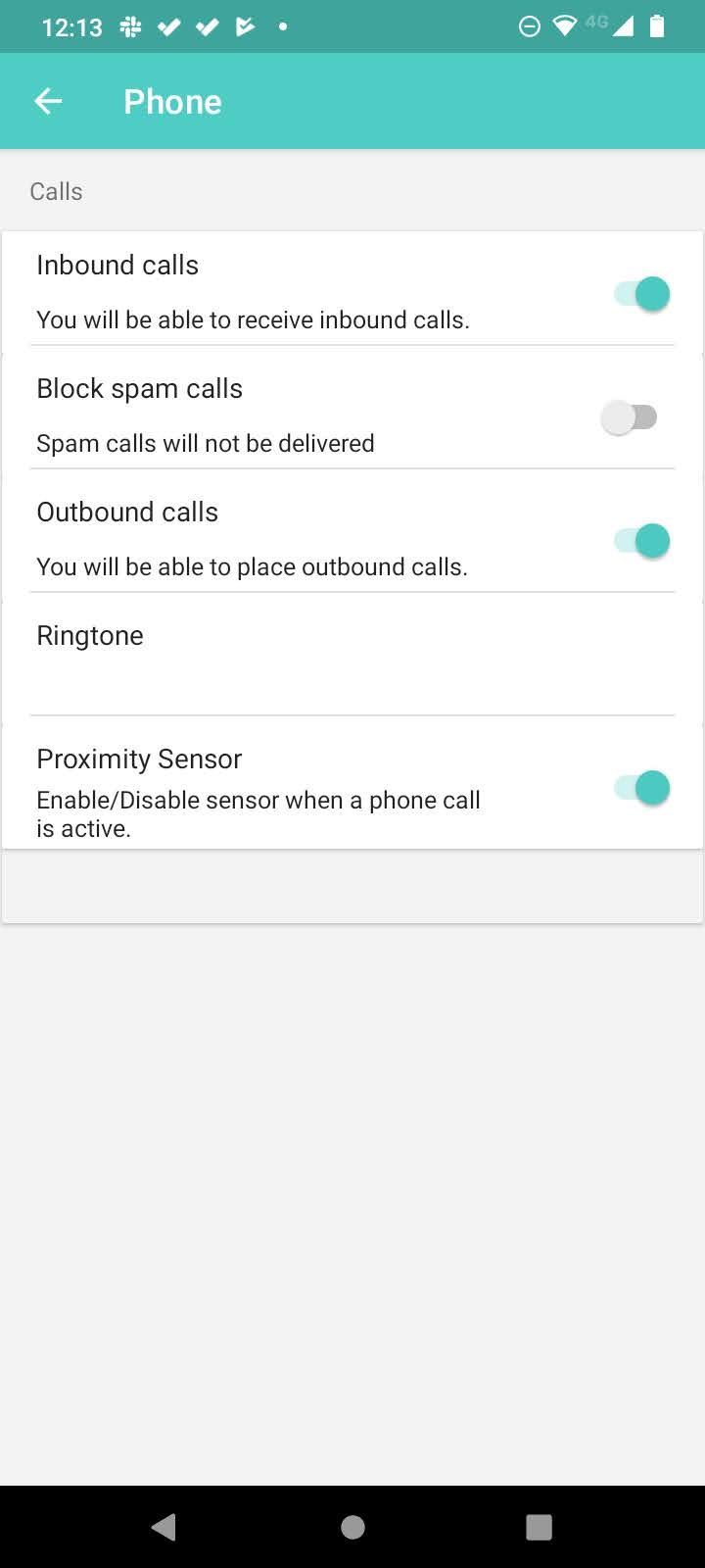 freetone call settings