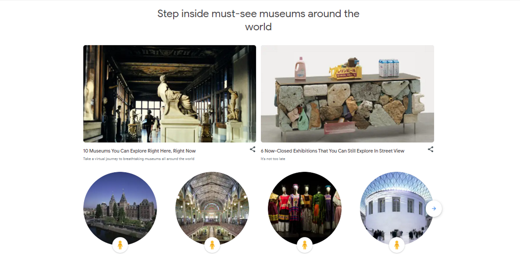 Google Street View museums around the world