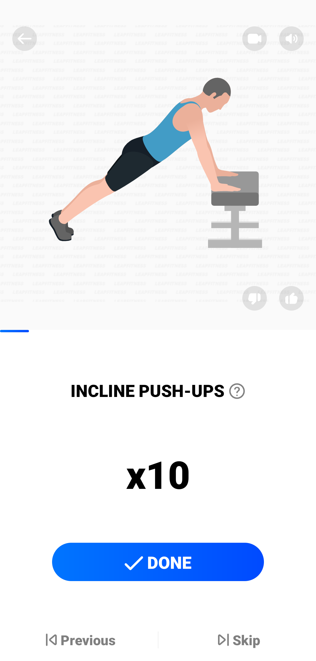 Home Workout Fitness App Push-Ups Exercise